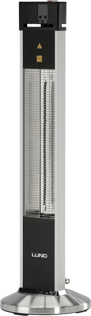 Vrijstaande Carbon Infrarood Heater & Terrasverwarmer - 2000W - Met Afstandsbediening, LCD Display & 24u Timer - IP34 Spatwaterdicht - 3 Warmtestanden (650W / 1350W / 2000W) - Aluminium Kolomverwarmer voor Terras, Balkon & Garage - Binnen & Buiten – foto 2