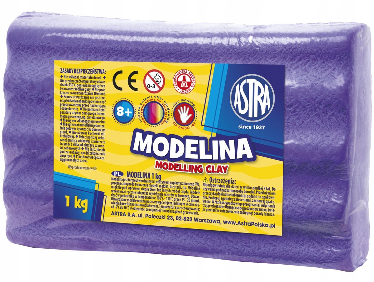 Astra Klei Massa 1 kg Paars - Thermisch Uithardend voor Kinderen