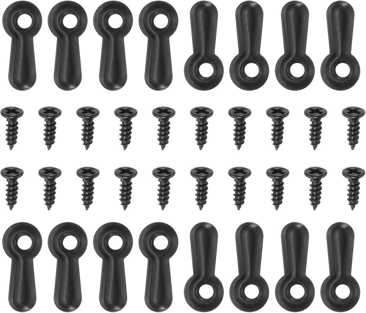 100 stuks bevestigingsclips voor fotolijsthouder met 100 stuks schroeven, draaiknop voor fotolijsten, fotorotatiestekkers, voor het ophangen van foto's, zwart