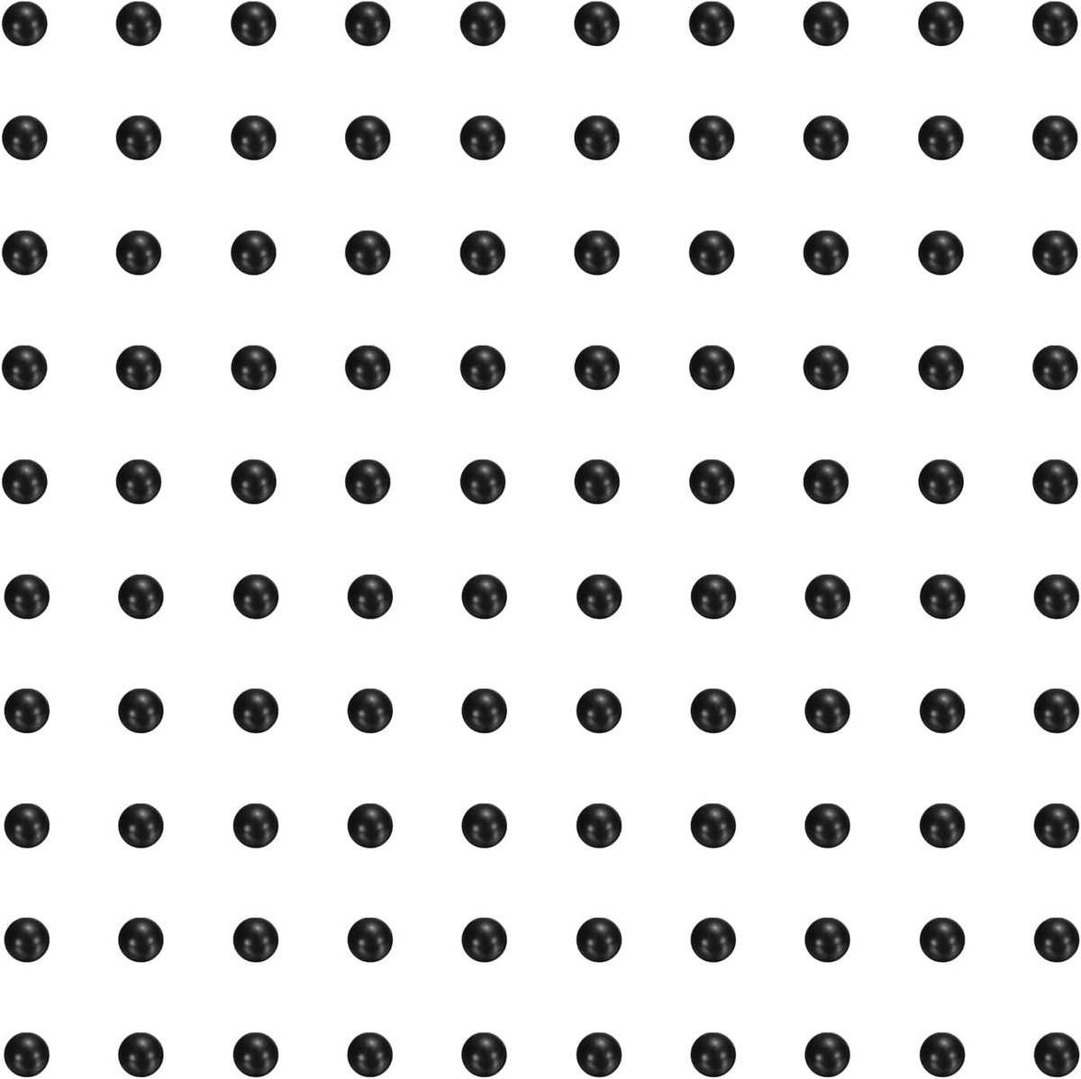 Plastic Lagerballen, 100 stuks, 3/16 inch, 4,5 mm, volledig kunststof ballen, mini-precisiebal G2, van polypropyleen, zwart