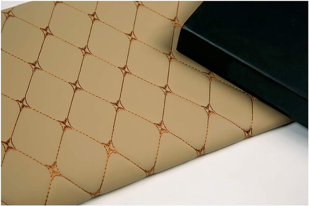Kunstleer voor autostoel meubels kunstleer stof korrel leer stof door kunstleer stof voor bekleding, stoelbekleding, meubilair reparatie -beige 1.43