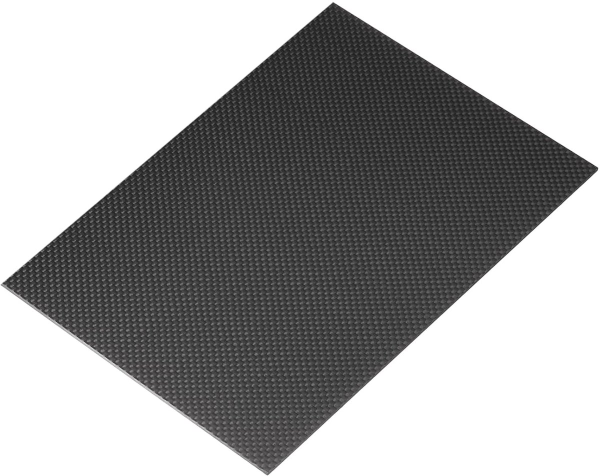 3K Koolstofvezelplaat, paneel, platen, 200 x 300 x 2 mm, glanzend laminaat, canvasweefsel, paneel, platen, flexibel, voor RC-vliegtuig, modelauto, auto-onderdelen