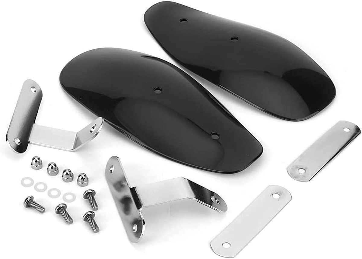 10 mm / 0, 4 inch winddeflector acryl + gelegeerd staal Prachtige handbeschermers voor motorfietsen Superieur voor in de auto voor uw voertuig(black)