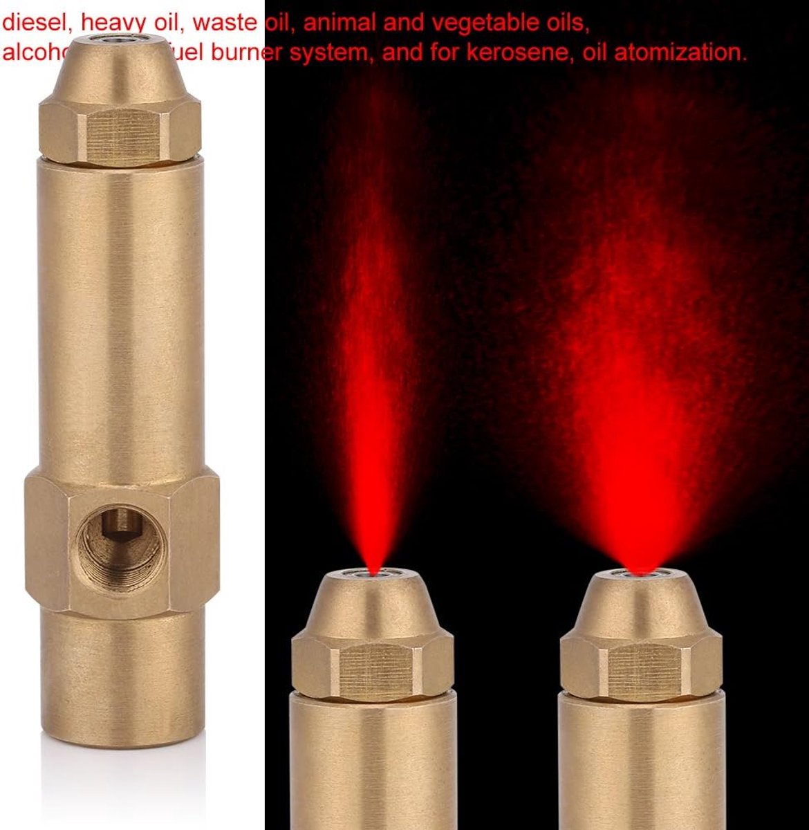 Olie Afval Olie Alcohol Gebaseerd Messing Brandstofbrander Mondstuk 2.0mm