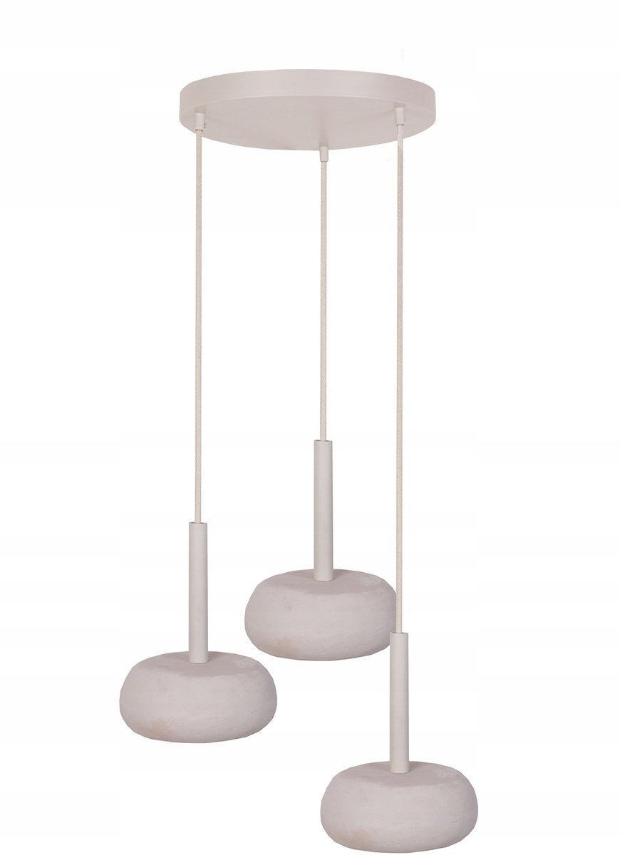 Hanglamp Otto 3 Ringen Beige Keramiek - Sigma
