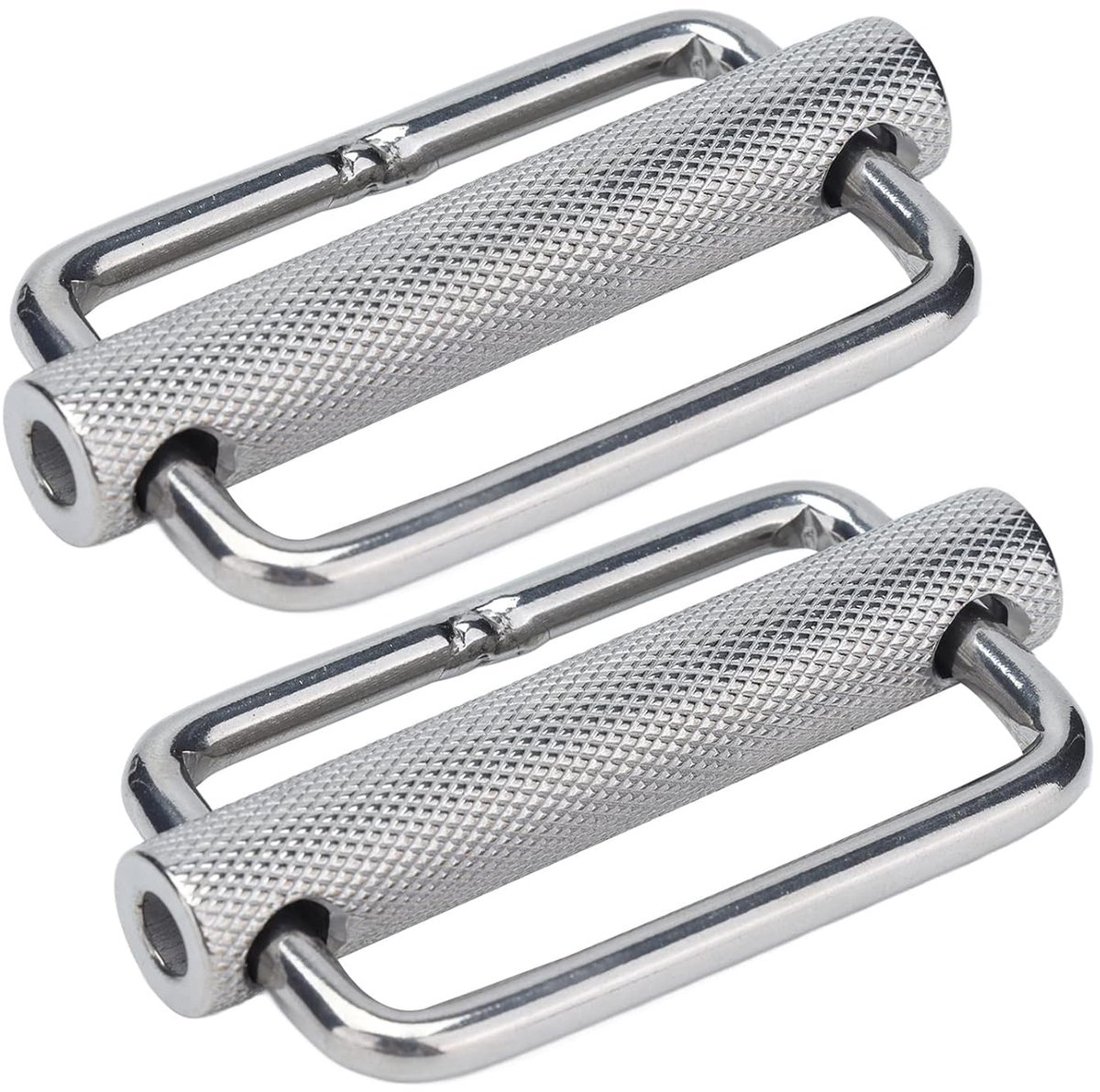 2 Stuks Schuifgesp Gekartelde Schuifgesp Hardware Schuifgesp Rolbandregelaar Roestvrijstalen Hardwareset Kit voor Riem