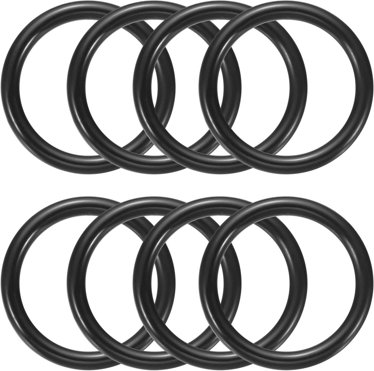 1,5 inch dromenvanger ringen, 8 stuks plastic macramé krans bloemen ronde ring hoepel voor thuis auto doe-het-zelf ambachtelijke bruiloft muur opknoping decoraties, zwart