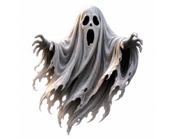 Spook feestraamsticker - Halloween - (auto)raamstickers - 25 cm - vierkant - spooky