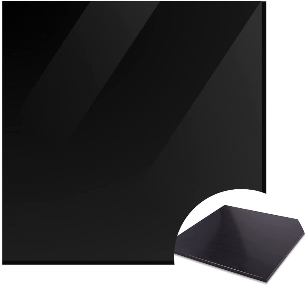 Plastic Board Sheet 30 x 30 x 1cm Plastic Sheet Zwart HDPE Blad Hard Plastic Panel Dikke Plastic Sheet voor Project, Craft DIY etc