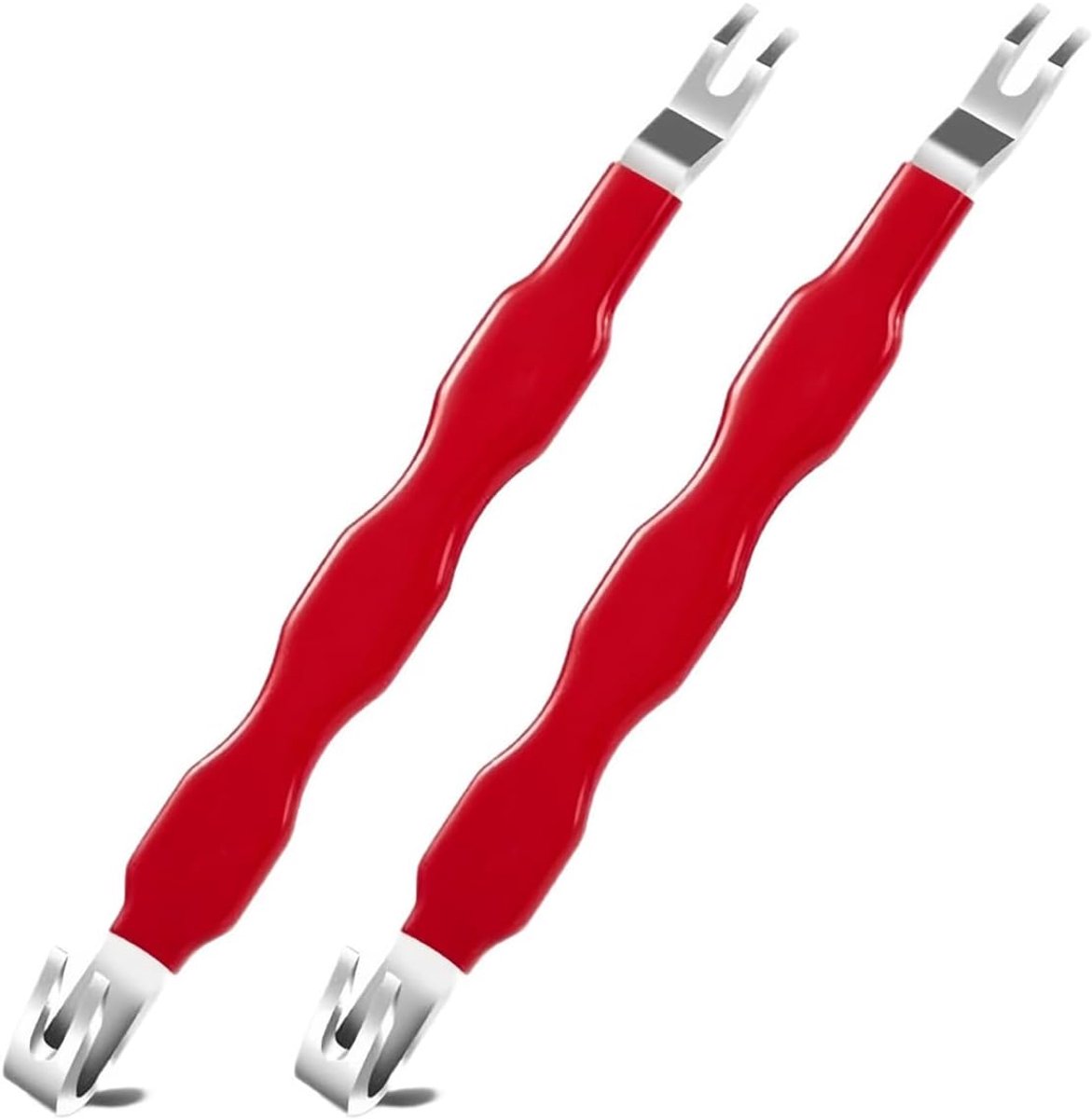 2 -stks Automotive Elektrische Aansluitbeschuldiger Separator Tool, Universal Removal -tang voor de Meeste Voertuigen, Dual Head Red Disconnect Tool