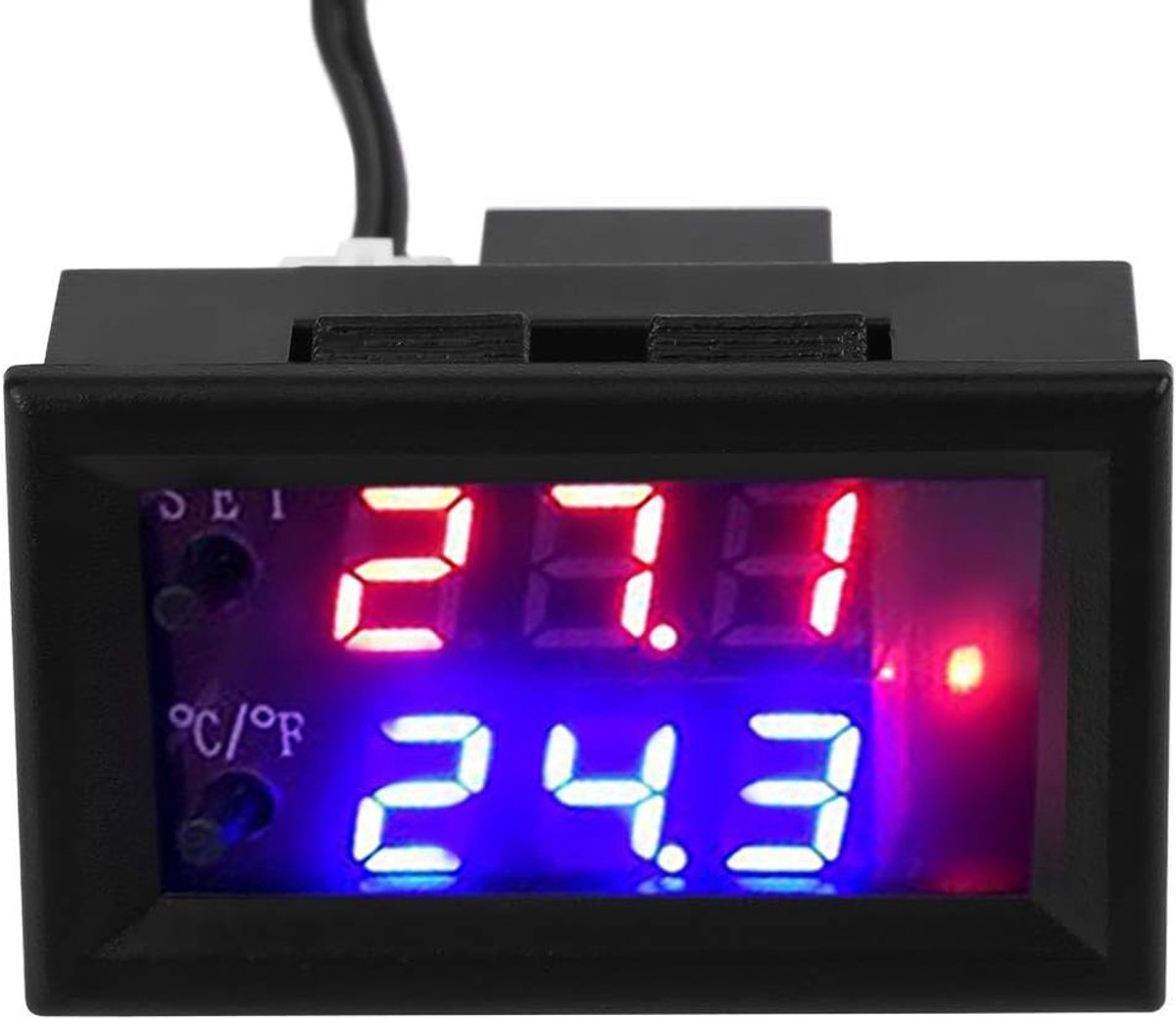 Temperatuurregelaar DC12V Universele thermostaat met sensor, instelbare precisieregeling voor thuisgebruik