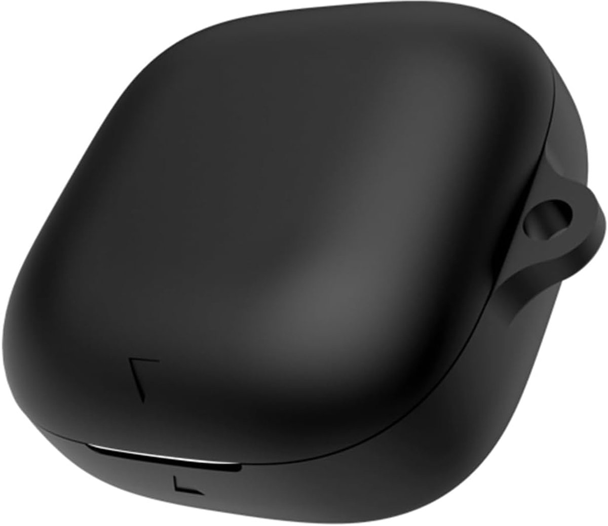 Hoesje compatibel met Soundcore Liberty Buds, zachte siliconen antislip schokbestendige beschermhoes met karabijnhaak (zwart)