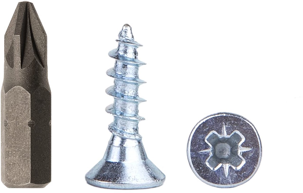 Houtschroeven, spaanplaatschroeven, universele Pozi-aandrijfschroef, PZ volledig schroefdraad, verzonken kop (100, 4,0 x 16 mm)
