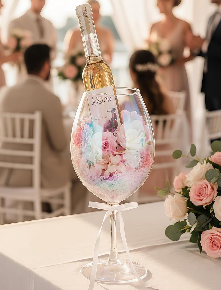 2400ml iriserend reuzenwijnglas, groot formaat, uniek middelpunt, prachtig kleurenspel voor feesten en decoratie, ambachtelijk vervaardigd loodvrij mondgeblazen kristal