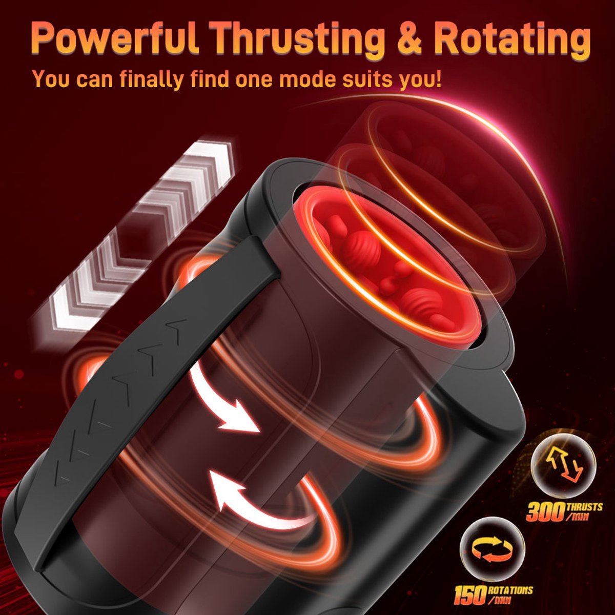 Producten voor volwassenen - Elektrische telescopische draaibare massagecup, intieme massager voor mannen, seksspeeltje met digitaal display, zachte TPE-binnenvoering, USB-oplaadbare massager voor volwassenen