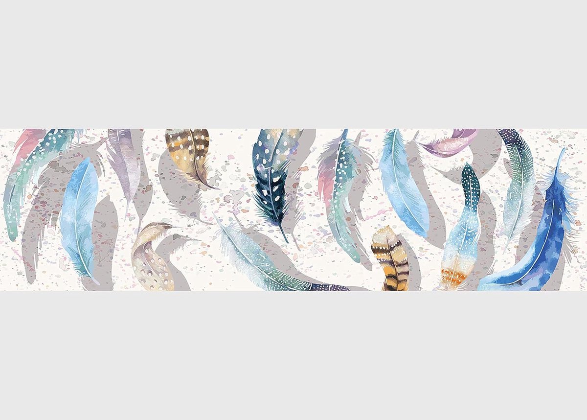 8424 Zelfklevende rand dromenvanger, zelfklevende decoratie voor muren, meubels, behang, wandbekleding en deuren, folie, meerkleurig, breedte 500 cm x hoogte 14 cm