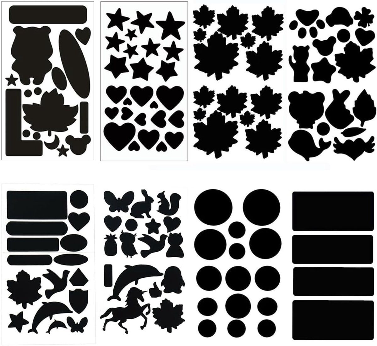 Reparatiepatches, multi-patronen, zelfklevende stof, zelfklevende reparatiepatches van nylon, waterdichte reparatietape voor jassen, tenten, rubberboot (zwart)