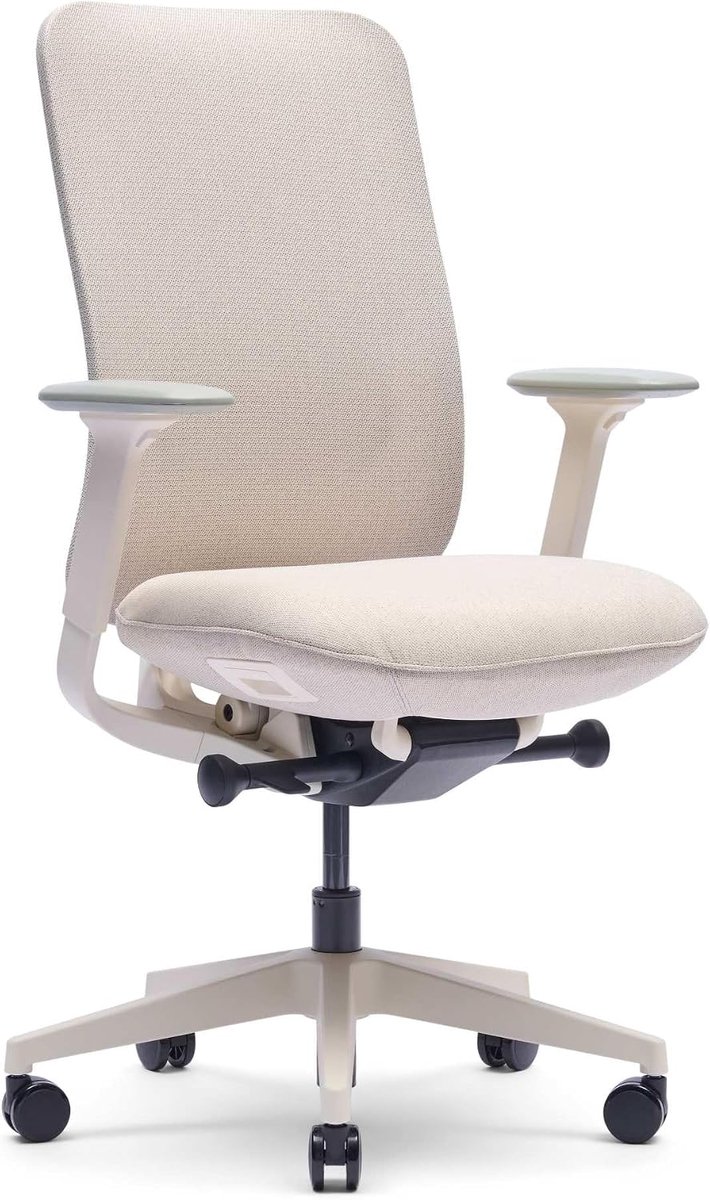 Ergonomische arbo bureaustoel, NEN EN1335, verstelbaar, mesh (Milk Coffee)