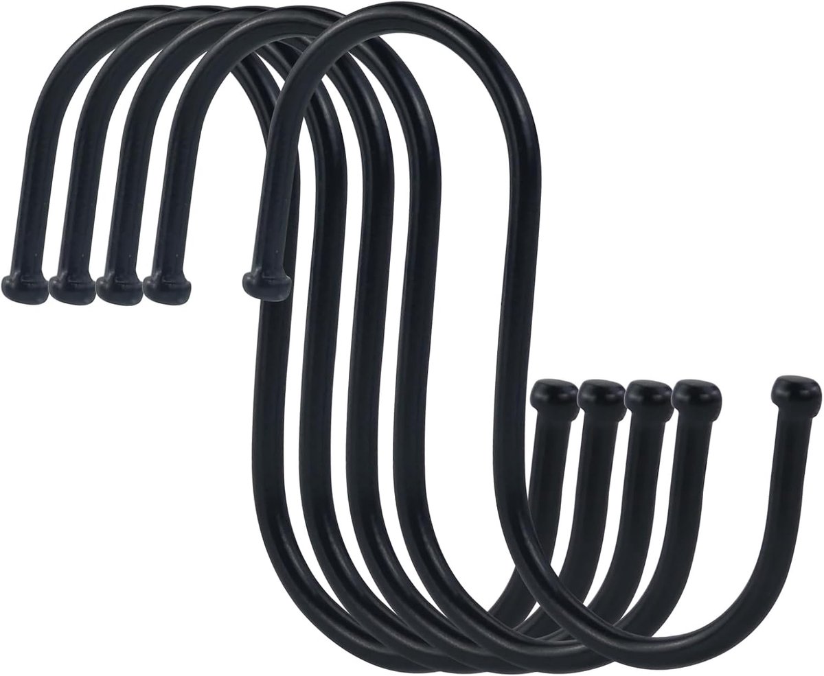 Haken, haken om op te hangen, zwarte haken, roestvrij stalen haken om op te hangen, kleerhangers voor badkamer, slaapkamer, kantoor en keuken (7,6 cm), 26 stuks