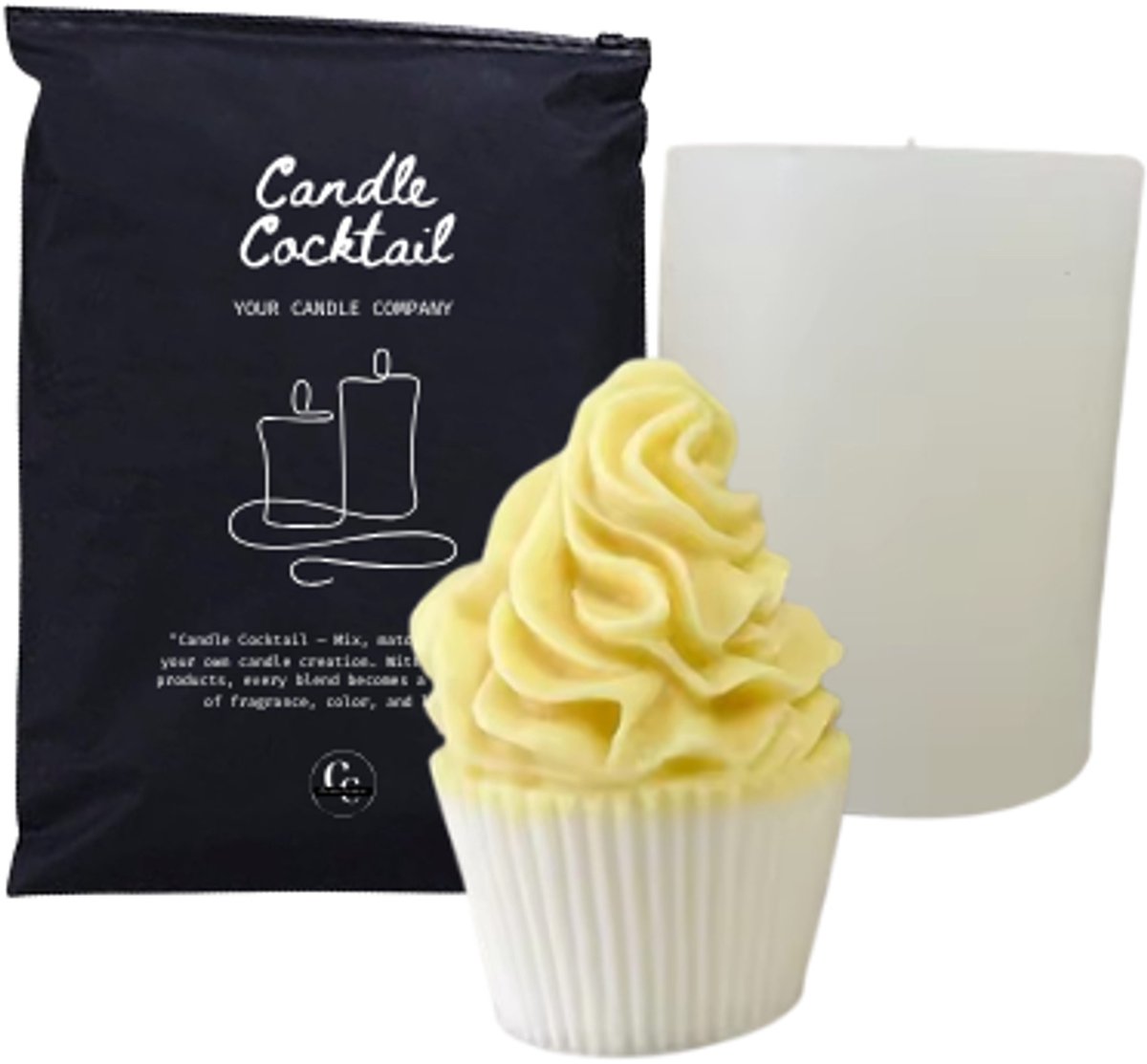 Cupcake met Frosting Siliconen Mal #288 | 6,5 x 8,5 cm | Candle Cocktail® | 3D Gietmal | Kaarsenmal | Kaarsen Maken | Chocolade Mal | Zeepmal | Resin & Epoxy | Gips & Jesmonite | Flexibel | Herbruikbaar | Makkelijk Lossen | Inclusief Dustbag | DIY