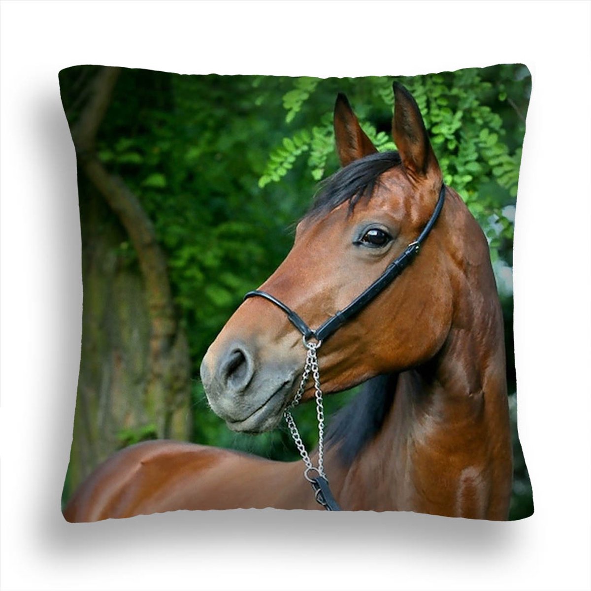 Decoratieve Kussenhoes Paard 50x50cm - Zacht & Duurzaam
