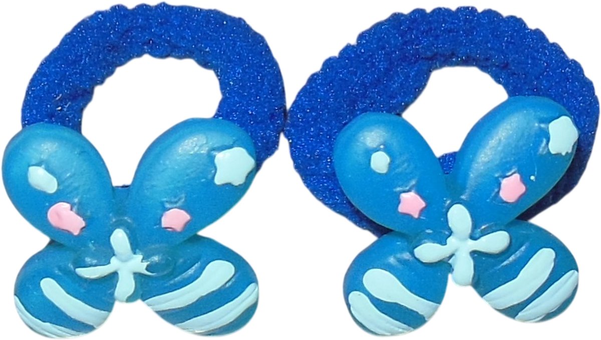 Kinder elastiek met figuurtje blauw