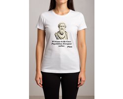 Welcome to the Cave. Population Everyone online Plato - T Shirt - cute - kawaii - Gift - Cadeau - schattig - schattigdesign - liefdesign - pastelkunst - Funny - Boeken - Filosoof