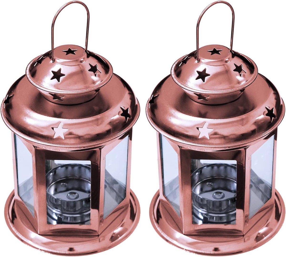 Antieke glazen hangende kaarsenlanterns met sterren, metalen frame, romantische verlichting voor kerst en bruiloften, stijlvolle decoratie voor binnen en buiten