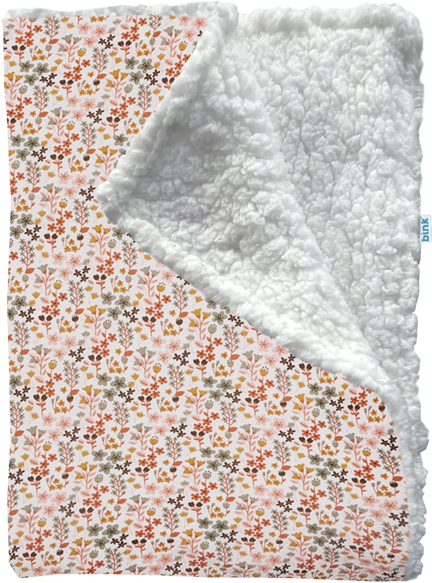 BINK Bedding Wiegdeken Dees / Sherpa offwhite 75 x 100 cm