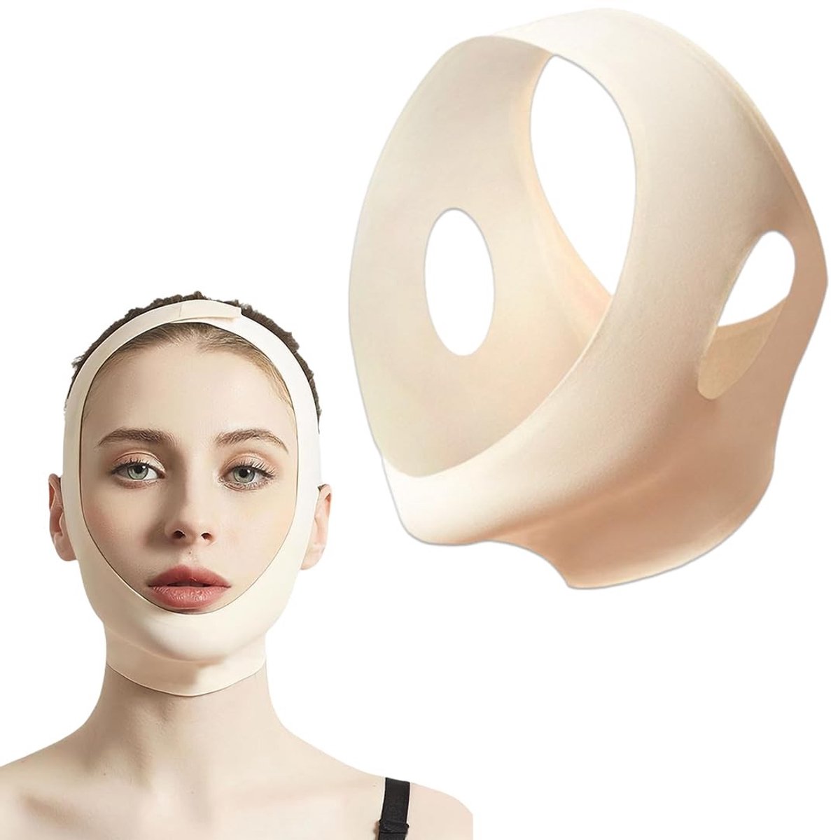 SolidKeus - Herbruikbaar V-vormig Gezichtsmasker voor Versteviging