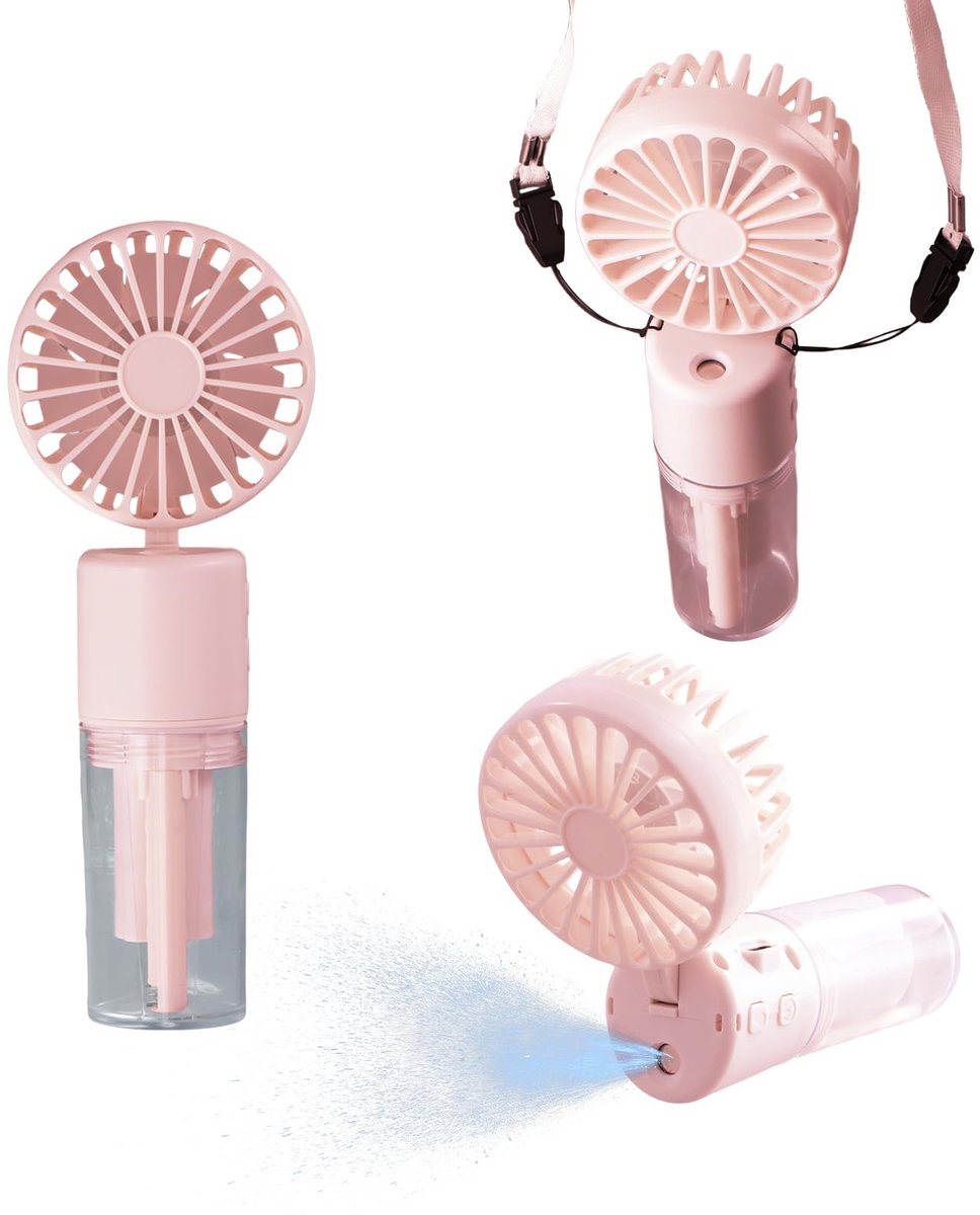 SolidKeus - 3-in-1 Handventilator met Water en Oplaadfunctie