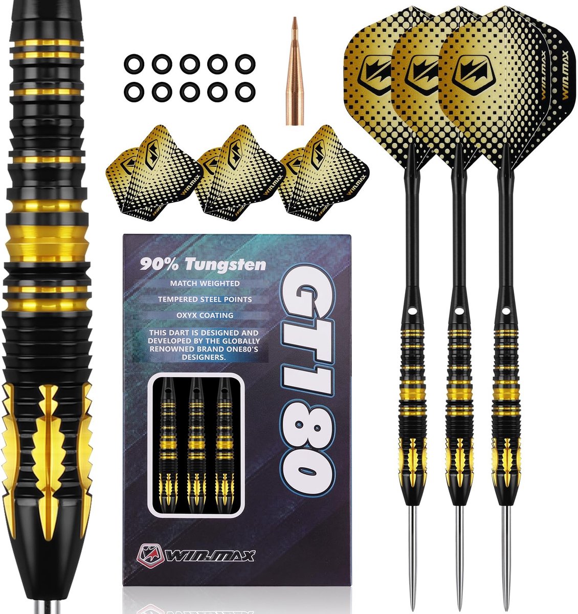 SolidKeus - Darts met Stalen Punt 90% Tungsten 3 Stuks
