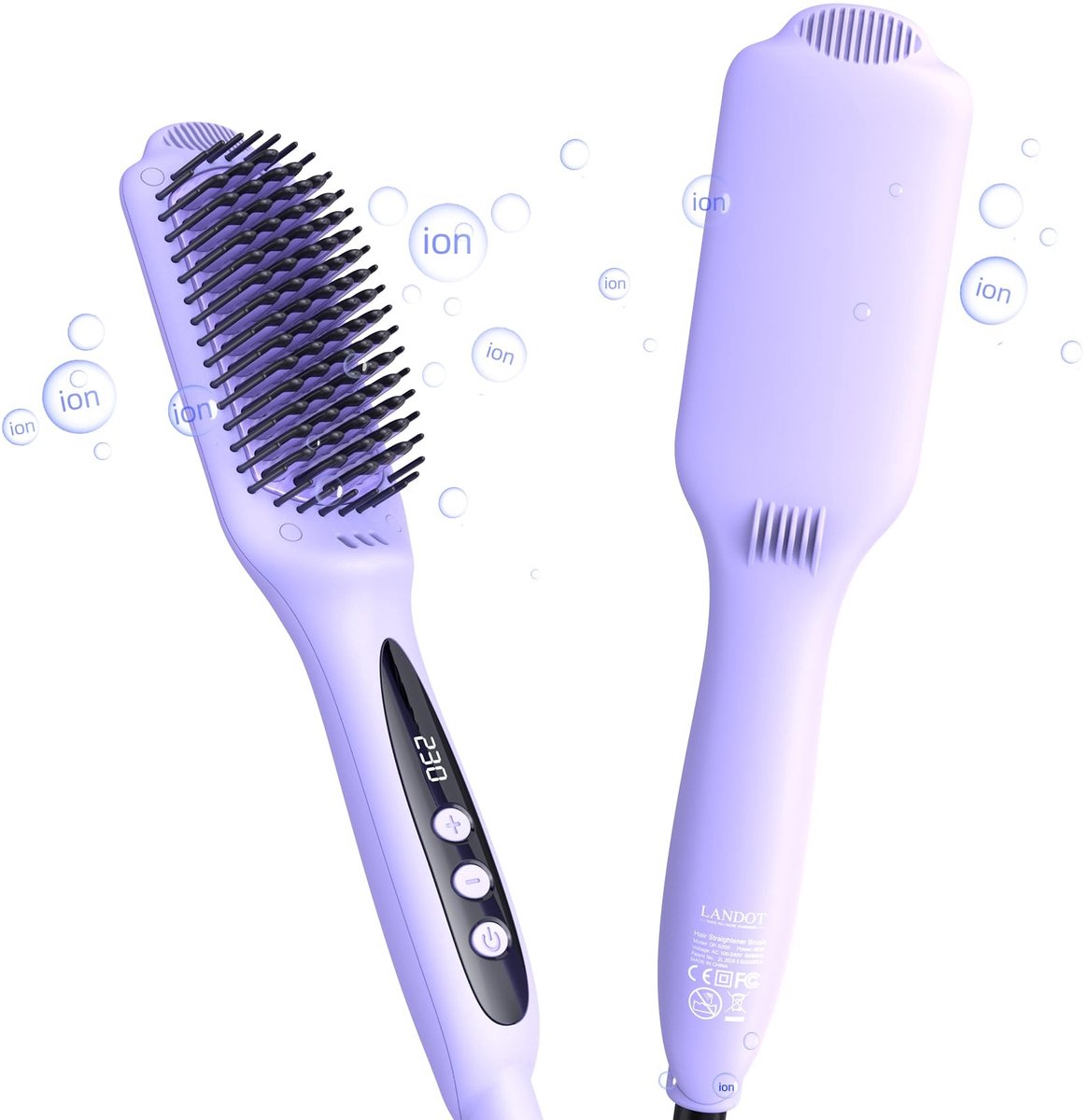 SolidKeus - Keramische Haarstylingsborstel met Digitale Weergave en Ionizer