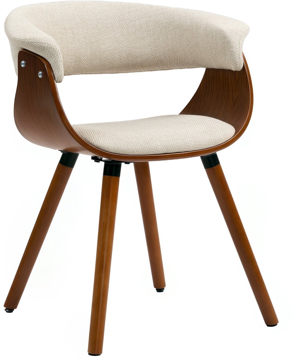 HOMCOM Dining Chair Polyester, Schuim 62L x 55B x 75H cm Beige