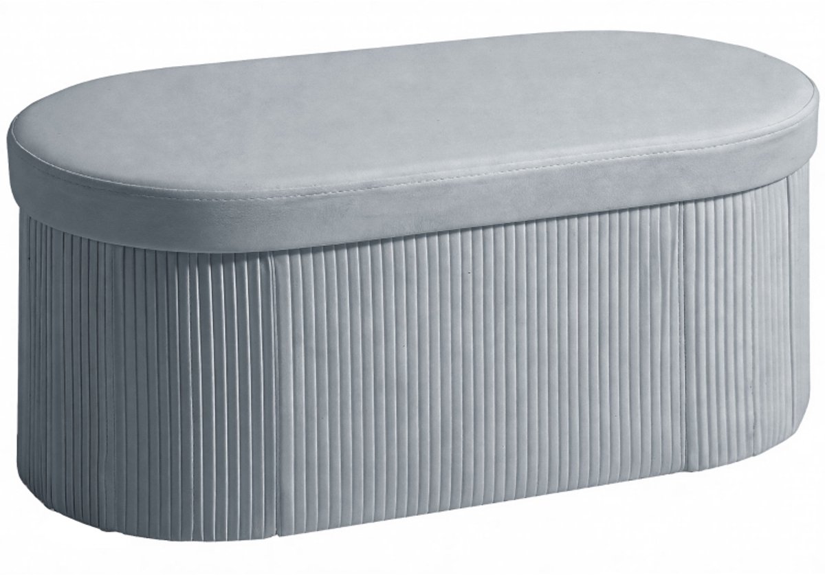 Bankje 76×38×35 cm Donkergrijs Polyester Voetenbank rustbank leesbank en schoenenbank met opbergruimte Ruimtebesparend Opvouwbaar ontwerp Voor woonkamer hal en slaapkamer