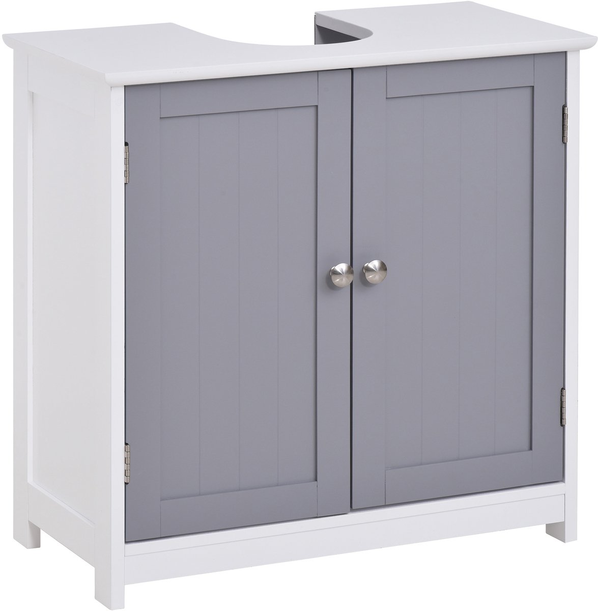Kleankin badkamermeubel - MDF - 60x30x60cm - Grijs en wit