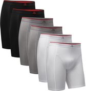 DANISH ENDURANCE Bamboe Boxershorts - Boxers met Lange Pijpen Ademend Ondergoed - Heren - 6 paar - XL