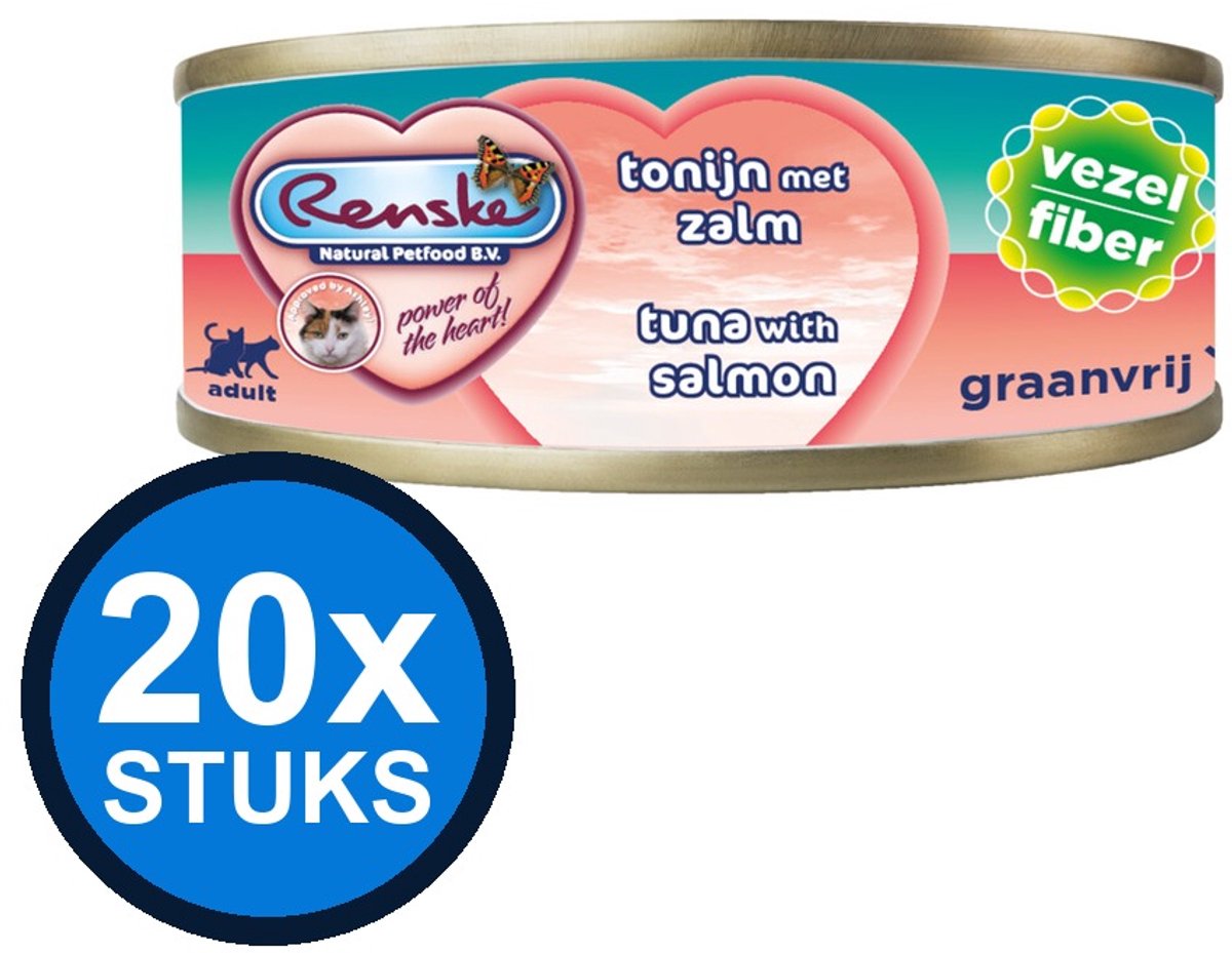 20x Renske vers kat vezel tonijn/zalm 70gr