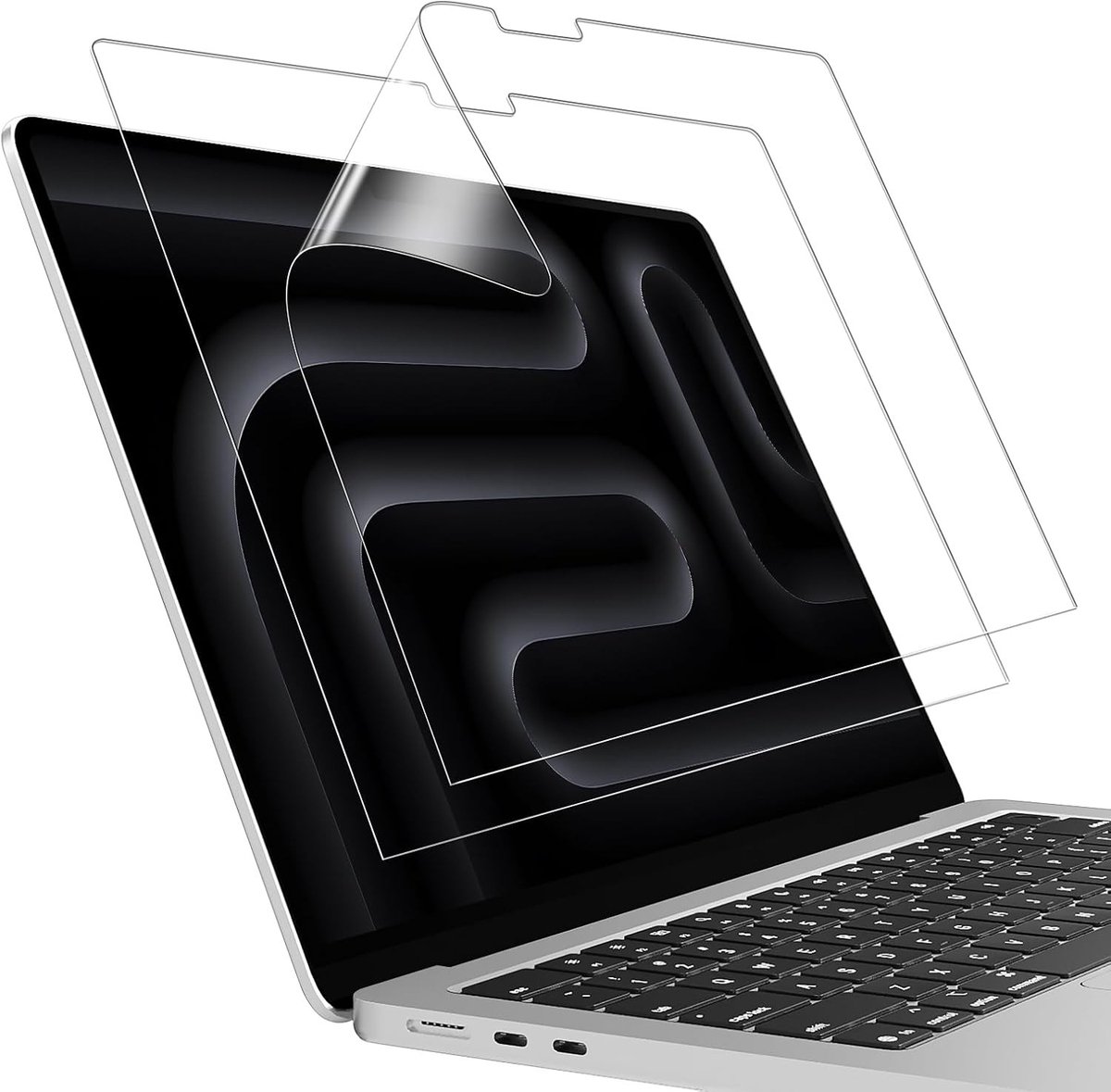 Set van 2 Screen Protectors voor 14 Inch MacBook Pro - Krasbestendig, 5H Hardheid, Geschikt voor M1 Max/Pro Modellen A3426 A3427 A3434 A2779 A2442