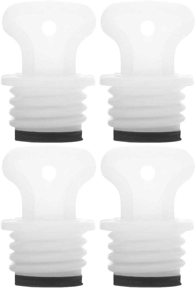 4-delige rubberen schroefdop voor warmwaterkruik: waterdichte afdichtdop, vervangend onderdeel en duurzame stop voor optimale isolatie