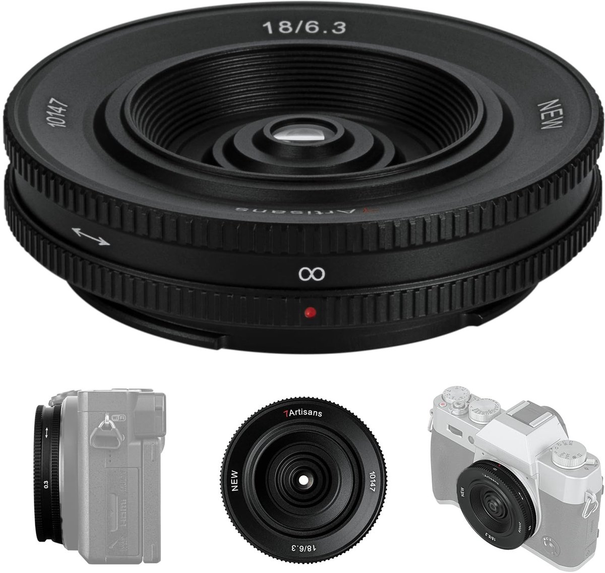 SolidKeus - Ultra Dunne 18mm F6.3 Prime Lens voor Micro Four Thirds Camera's