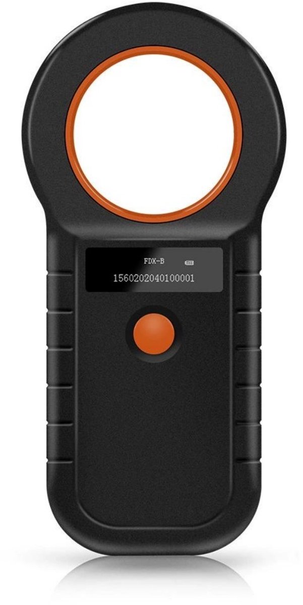 GELLDG Scanner - Rechargeable Microchip Scanner - Dog and Cat Microchip Reader - Compliant with ISO11784/85 FDX-B/EMID Standards - Suitable for Veterinary Clinic and Home Use - Plastic Housing - Dimensions: 15.5 x 7 x 1.5 cm
