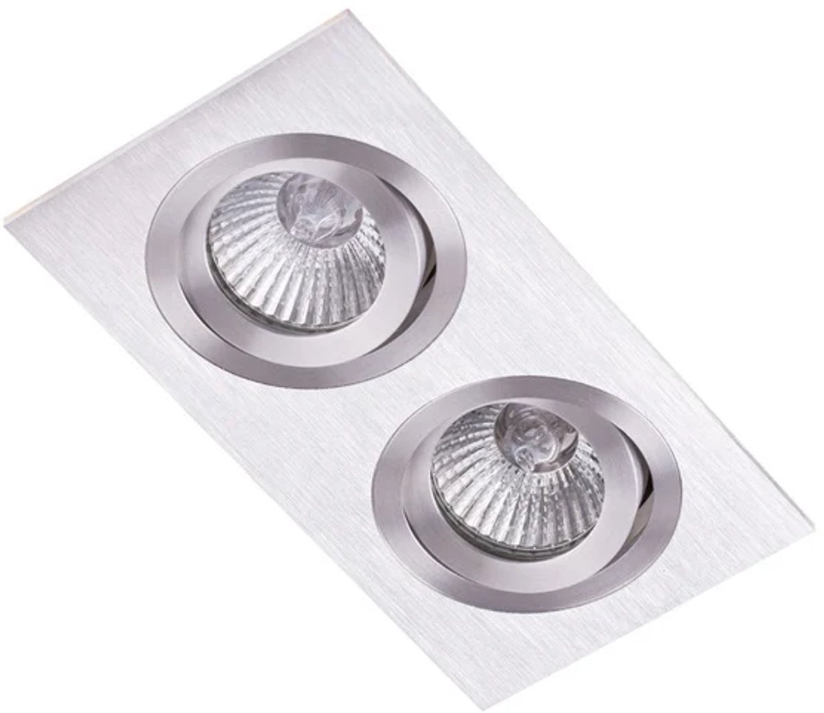 Berla inbouwspot rechthoek geborsteld aluminium