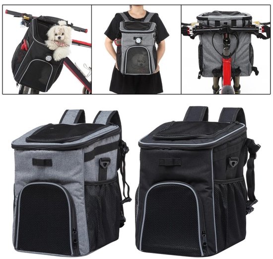 Gadgetzan® Opvouwbare Huisdieren Fietsmand & Rugzak - Polyester Reistas voor Hond en Kat - Voor Fietsen en Outdoor Gebruik - Bordeauxrood — afbeelding 5