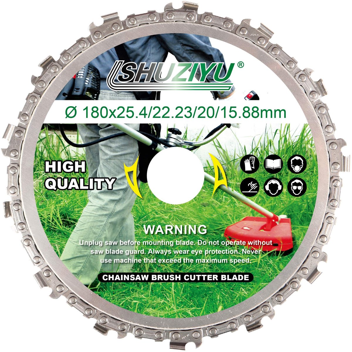 Omgoods - 7 Inch Circulaire Zaag met Arbor 1" voor Brush Cutter