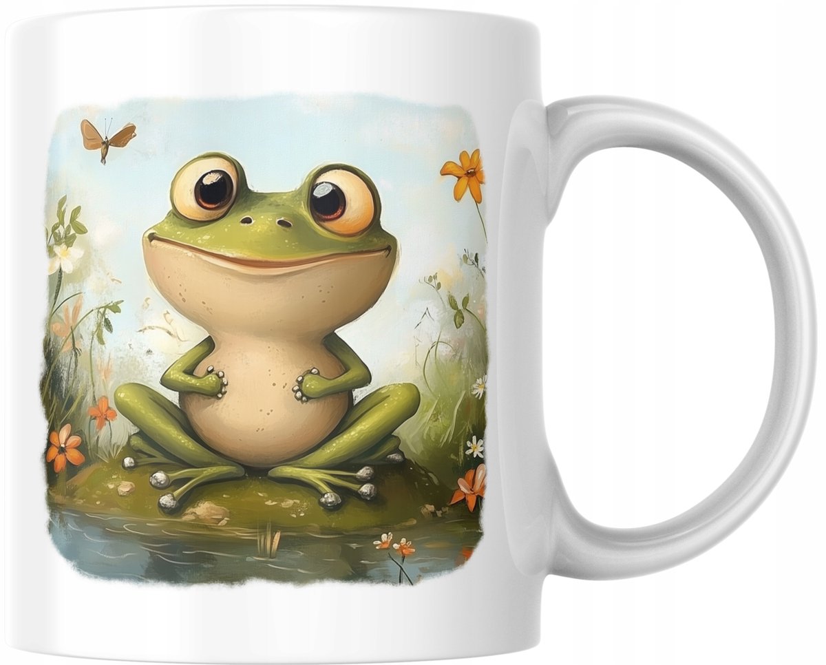 Vrolijke Kikker Mok - Perfect Cadeau voor Natuurliefhebbers