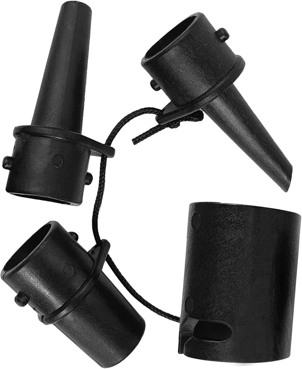 Multifunctionele SUP-pompadapter - Zwart - 4 Stuks - Kunststof - Voor Opblaasbare Roeiboten en Kajaks