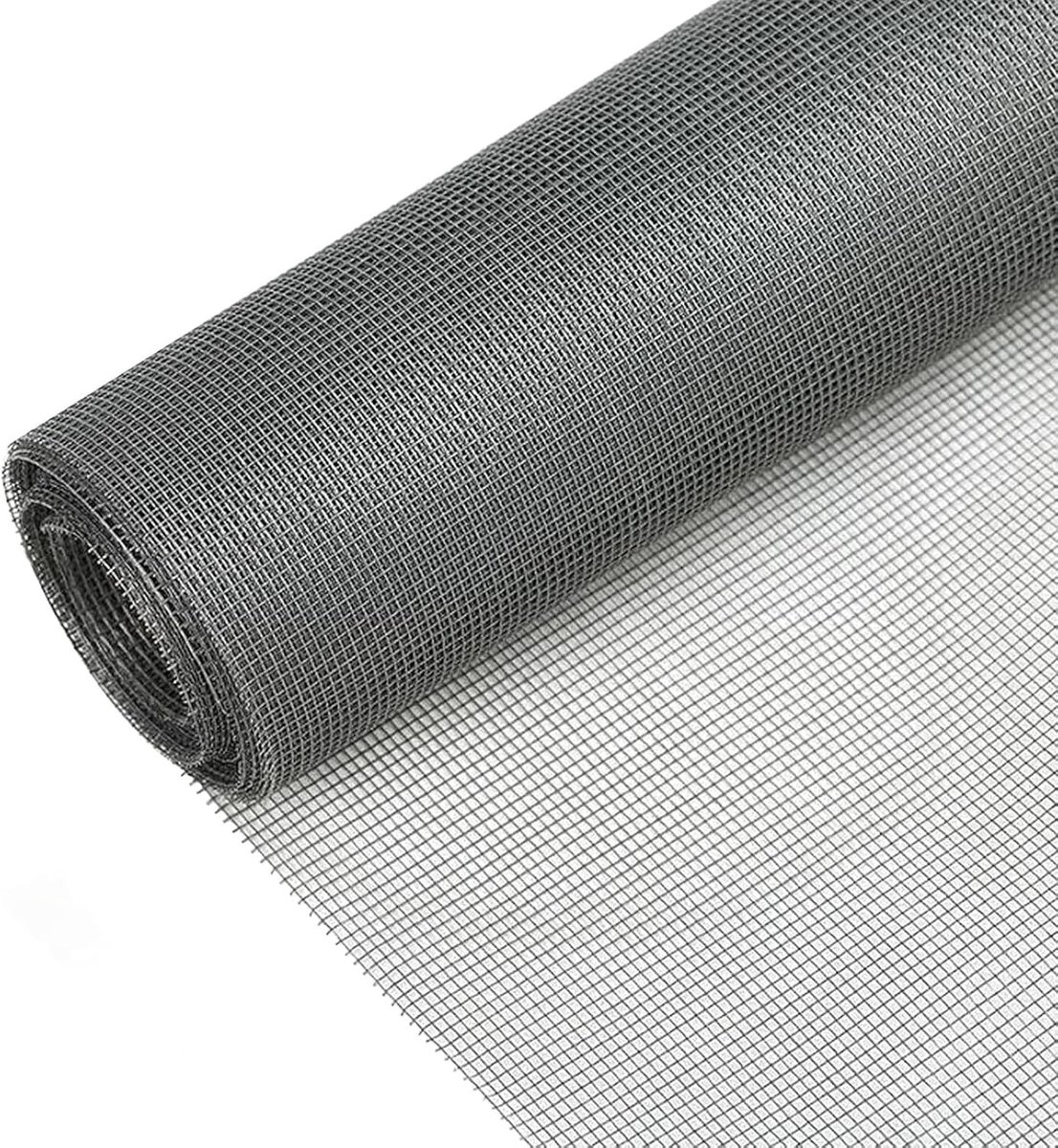 Vliegengaas - Grijs - 150 x 300 cm - Krasbestendig Glasvezel - Voor Ramen en Deuren