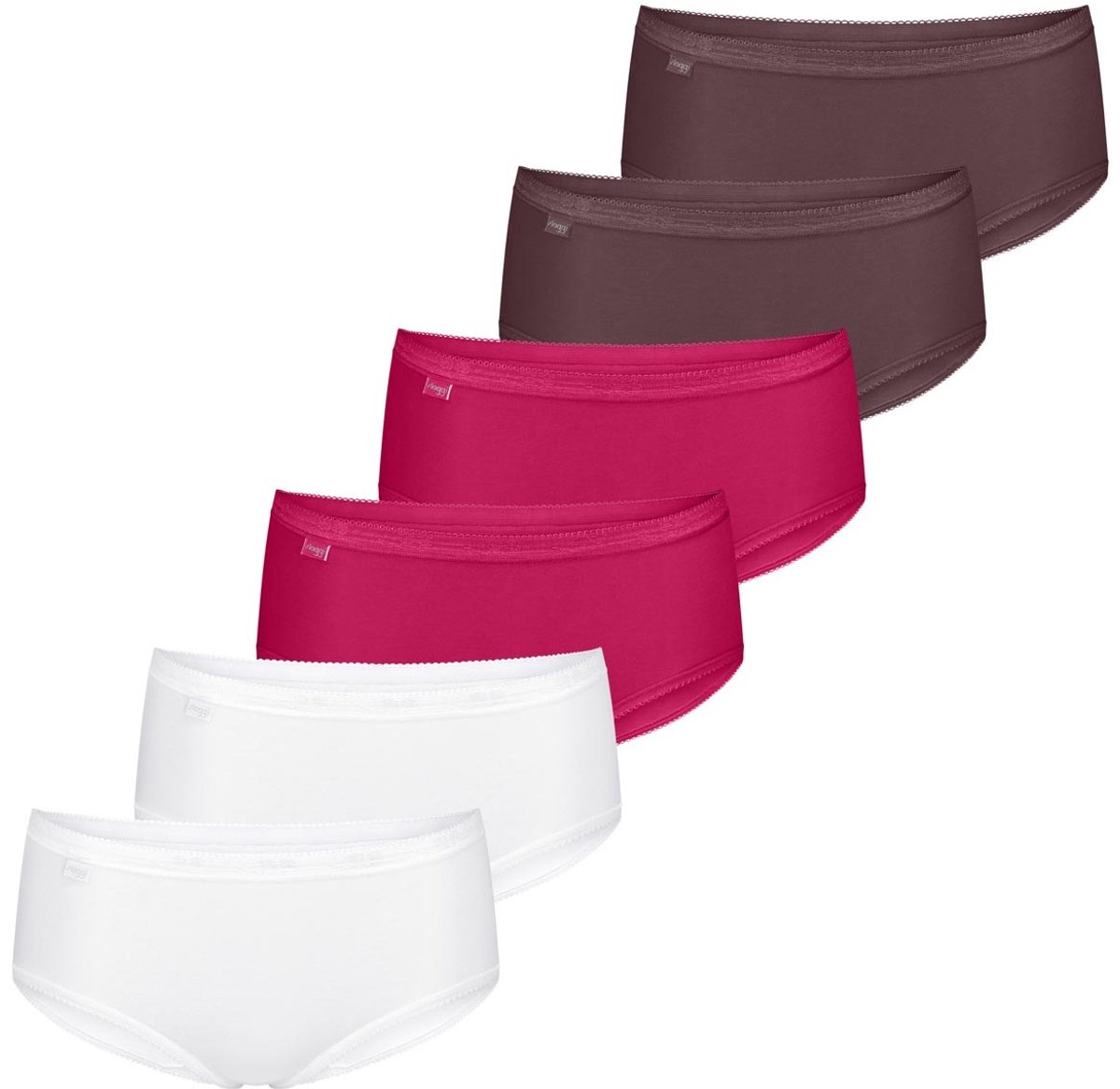sloggi Dames midi slip 6 pack Basic+