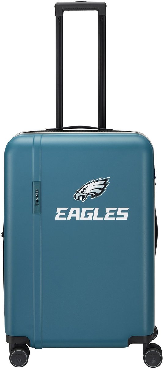 Travelite travelite x NFL 4 wielen Trolley M 67 cm met uitbreidingsplooi - Harde bagage - TSA slot - philadelphia eagles